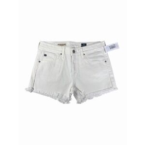 AG Adriano Goldschmid Women's White Denim Cut-off Shorts, Size Waist 30 NWOT‎